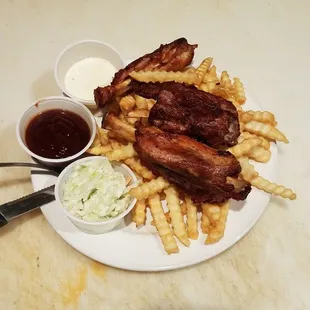 a plate of food on a table