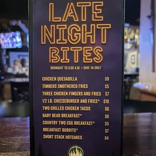 Late Night Specials