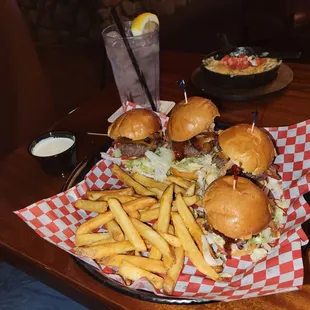 Western BBQ Sliders &amp; French Fries