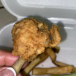 One of the five chicken wings I received :(
