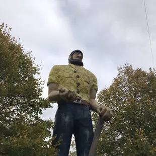 The timbers man.  The statue has a long history in Muncie