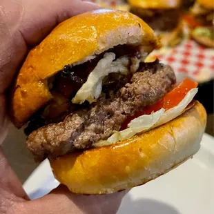 Nice sized Burger patty here!