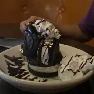 Double Oreo with whipped cream &amp; chocolate sauce