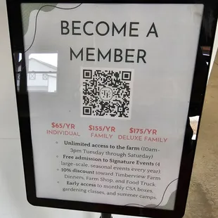 Member details. Although there is a misprint here. It is currently $60/ YR for the individual, not $65.