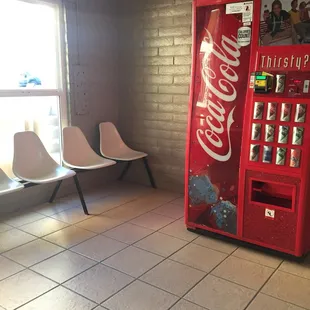 Vending machine in laundry room