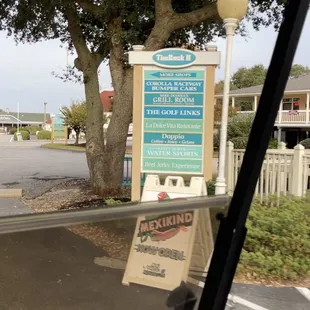 Signage for stores all around to help you with what's near