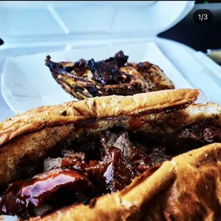 Tri-tip sandwich &amp; chicken breast...