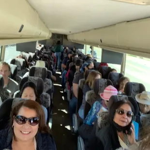 Our group on the bus heading to the cruise ship.