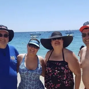 Enjoying a day at the beach in Cabo San Lucas with los compadres.