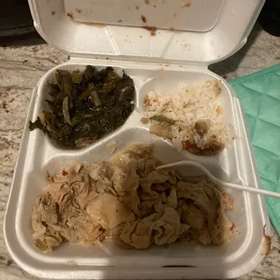 Suppose to be Chittlins and rice and gravy (no gravy)