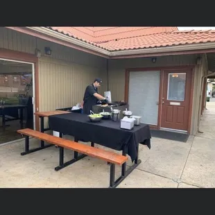 Taco cart set up ready for clients!