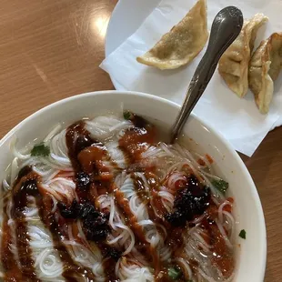 Brisket and steak  pho and gyoza