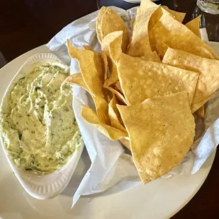 Delicious house made spinach dip !
