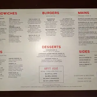 Menu July 2024