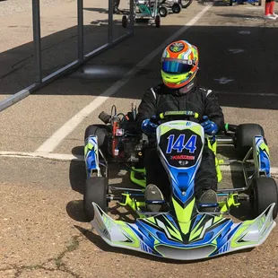 Go kart driver at Time Attack Karting.