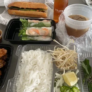 A4. Vietnamese Sticky Wings H1. Beef Pho Bowl B3. Grilled Lemongrass Chicken Banh Mi A1. Fresh Spring Rolls