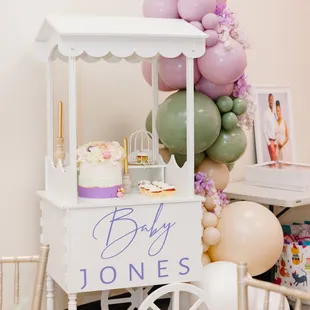 bBAY SHOWER EVENT PLANNER, TREAT CART