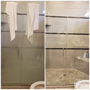 Home Bathroom Shower Glass Doors Cleaning