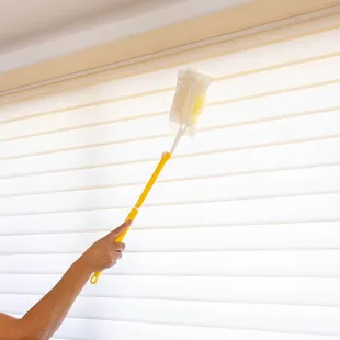 Dusting is part of our standard cleaning services.