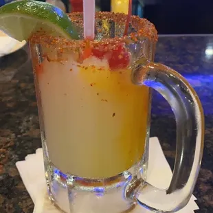 They have these on deck! So yummy with Tajin on the rim!