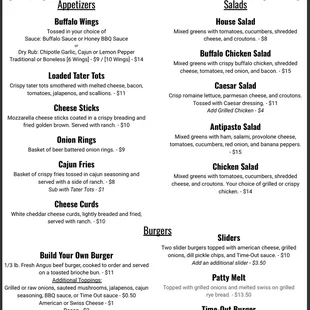 Current Time-Out Food Menu - Pg. 1