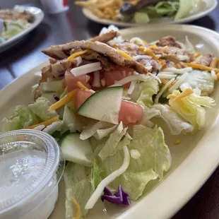 My free cheeseburger and my salad