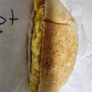 Steak Egg and Cheese Pita