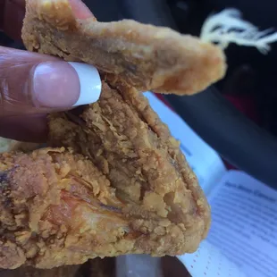 Seriously Time Out? I was going to try fried wings  again after being disappointed once before with feathers on my chicken wings. Gross