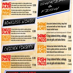 Wings, Shrimp, and Fish get some