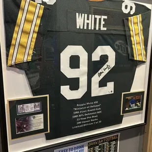 a framed jersey