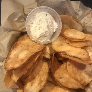 The BEST homemade chips and homemade chip dip!