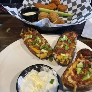 Potato Skins and Boneless Wings