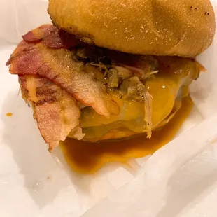 Triple Header burger