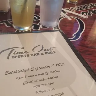 Long Island Iced Tea &amp; Menu