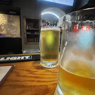 Cold beer lined up