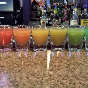 a variety of drinks