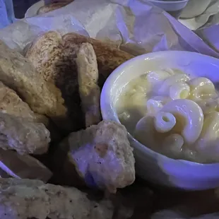 Steak Finger basket with Mac &amp; Cheese