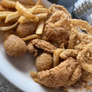 Fried catfish basket only served on Fridays &amp; Onion rings