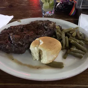 Steak night!!! Wednesday-$13 steak and 2 sides and this dinner roll