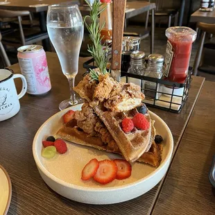 Chicken and waffles