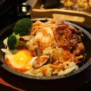 a bowl of food on a table