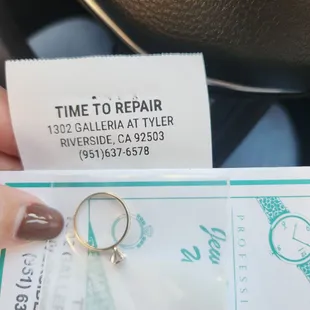 Ring was returned even better than expected and was so clean and shiny!