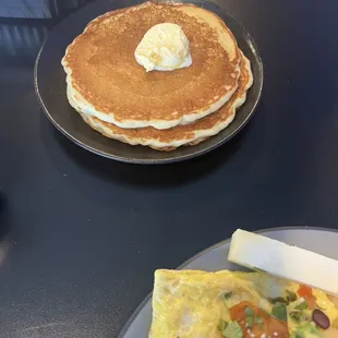 Fluffy, delightful pancakes that come with your breakfast.