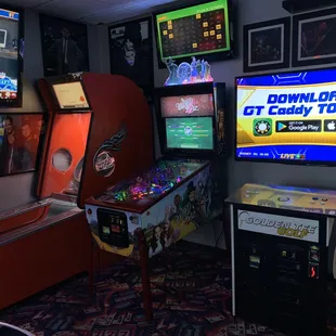 Skee ball Pinball and 70 inch golden tee golf!!