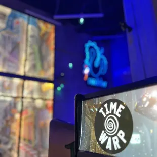 the time warp logo on the screen