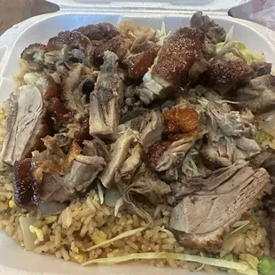 Roast duck rice