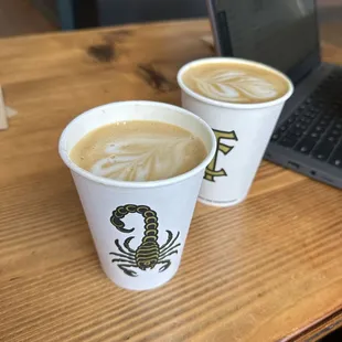 Vanilla oat milk lattes
