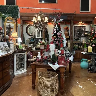 The Interior with the Christmases Past Theme @ Timeless Furnishings in Bakersfield CA.