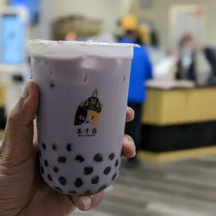 Taro Milk Tea with Boba