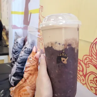 Purple rice milk tea